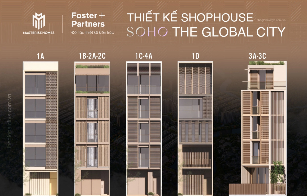 shophouse soho mat bang thiết kế shophouse soho