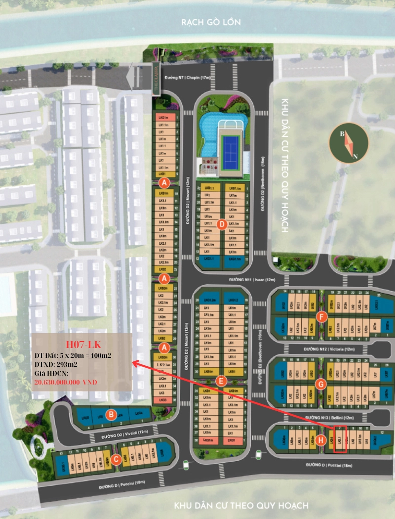 Bán nhà phố The Classia Khang Điền 