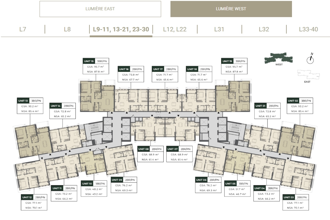 Mặt bằng căn hộ Lumiere Riverside Quận 2 Mặt bằng căn hộ Lumiere Riverside Quận 2