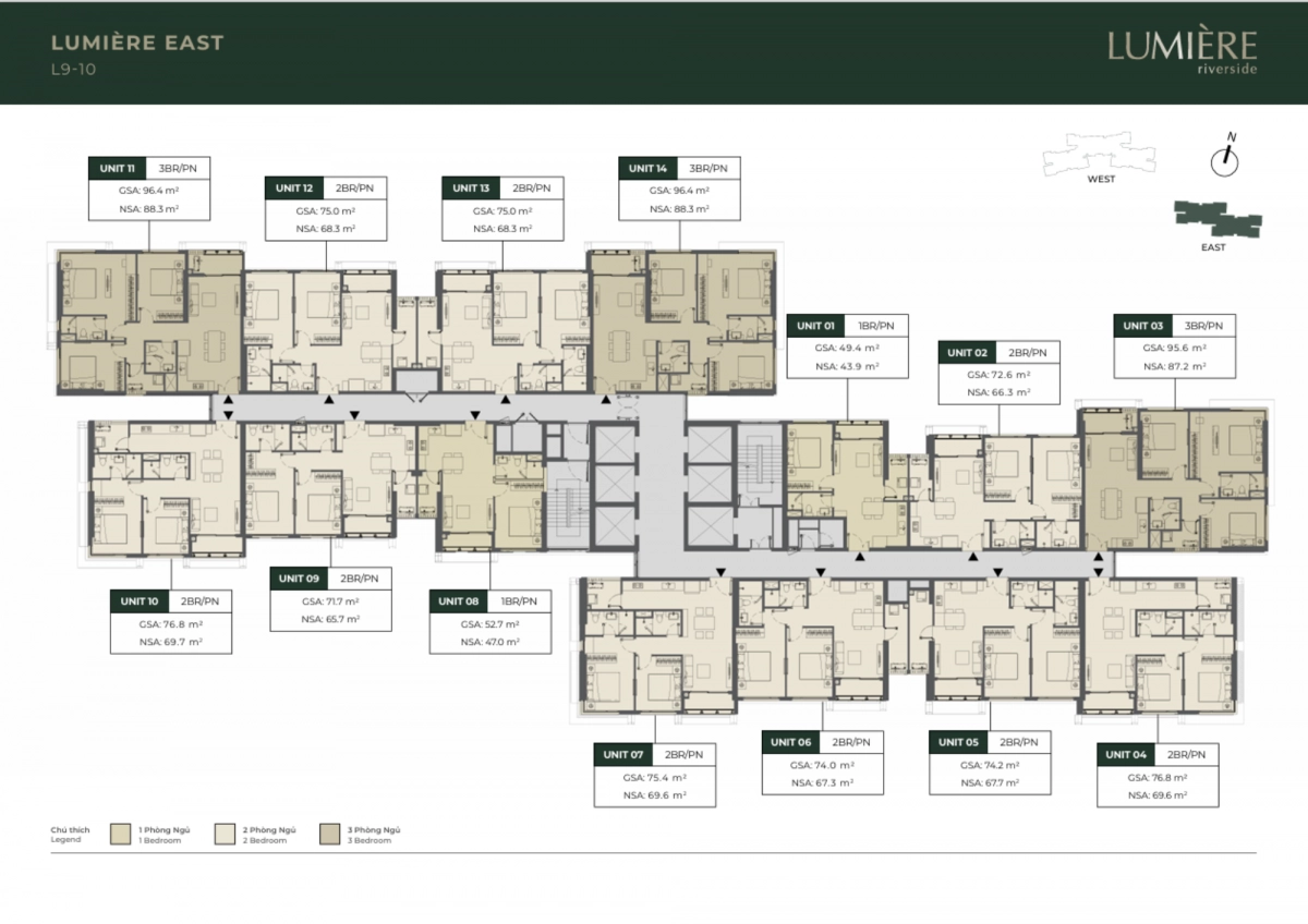 Mặt bằng căn hộ Lumiere Riverside Quận 2 Mặt bằng căn hộ Lumiere Riverside Quận 2