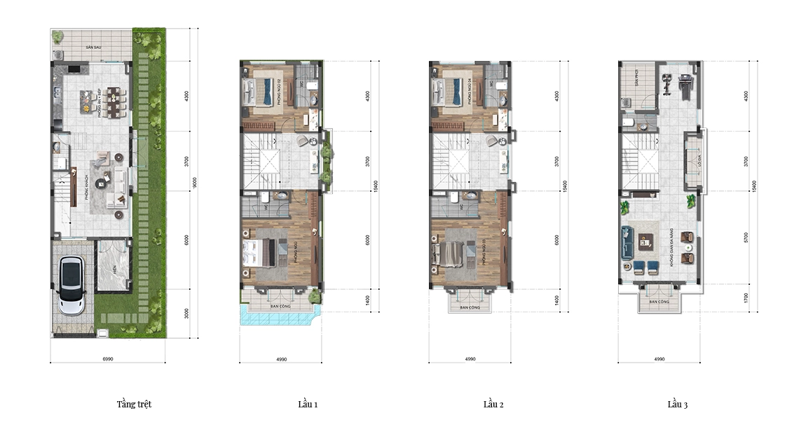 Bán nhà phố Classia Khang Điền căn 135m2 có sân vườn