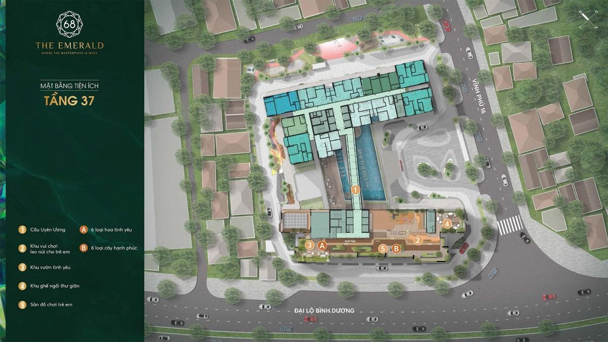 Mặt bằng dự án The Emerald 68 